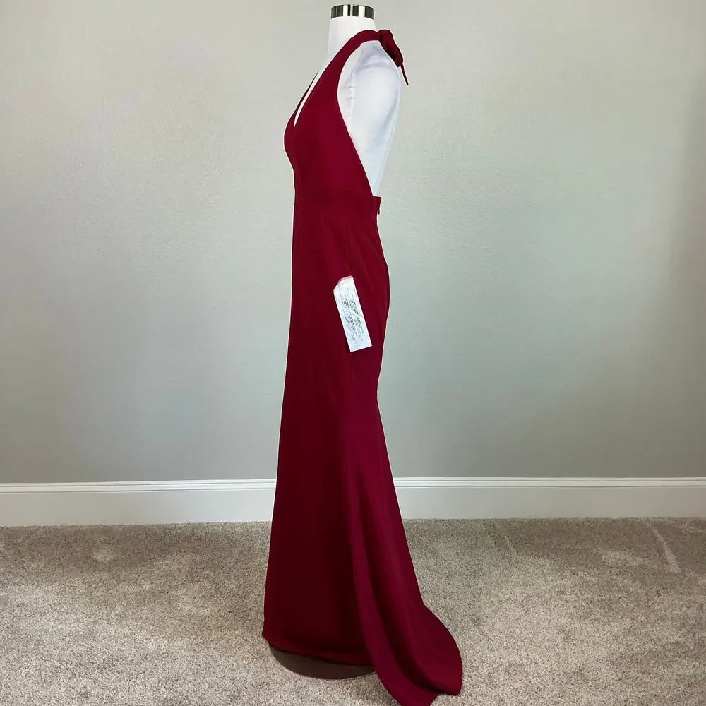 Dress the Population Women's Formal Dress Size Small Red Backless Mermaid Gown - Picture 7 of 12